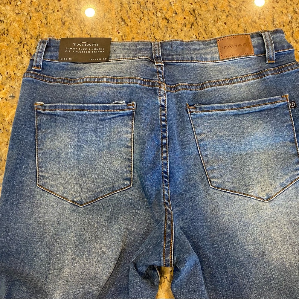 Tahari Tummy Tuck Slimming Skinny Jeans - Picture 2 of 12